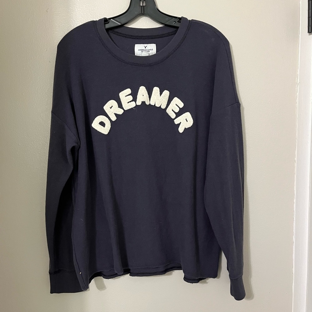 American Eagle | Navy Blue ‘Dreamer’ Pullover Hoodie